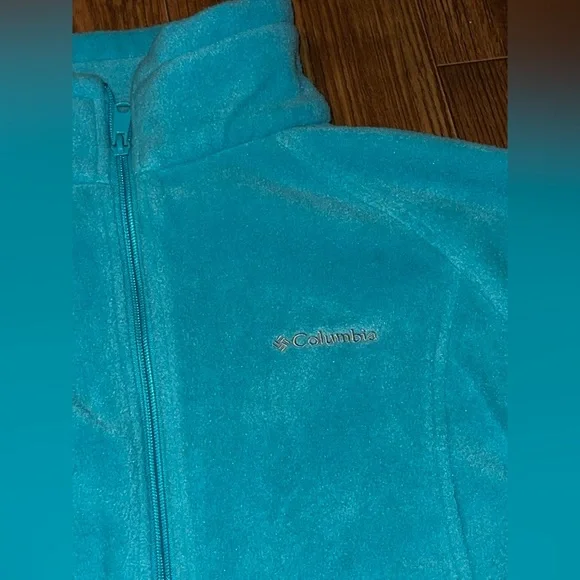 Columbia Turquoise Fleece Zip-Up Jacket - Picture 4 of 12